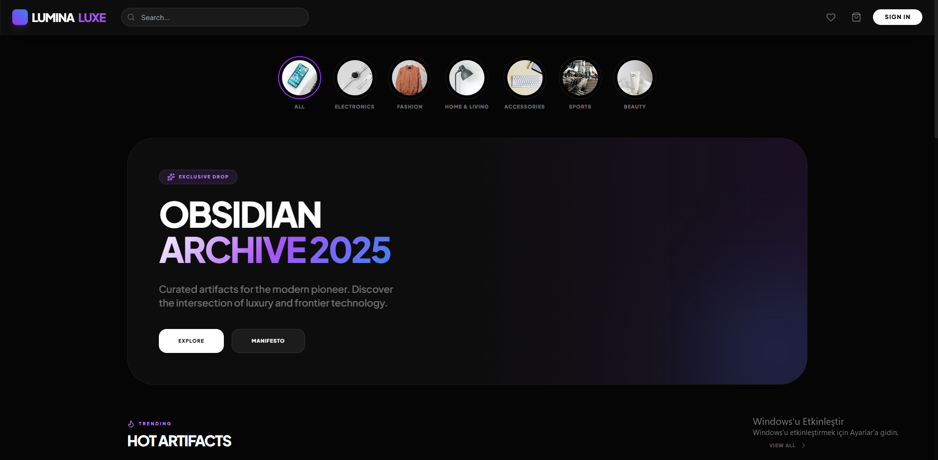 Lumina Luxe - Lüks E-ticaret Marketplace