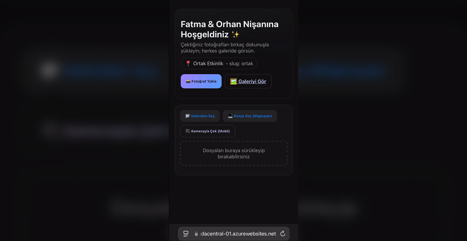 QR ile Fotoğraf Yükleme Projesi